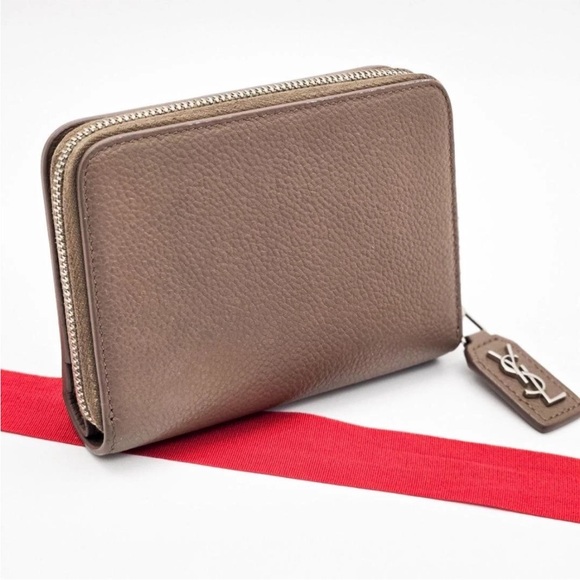 Yves Saint Laurent Brown Leather Wallet - Picture 2 of 12